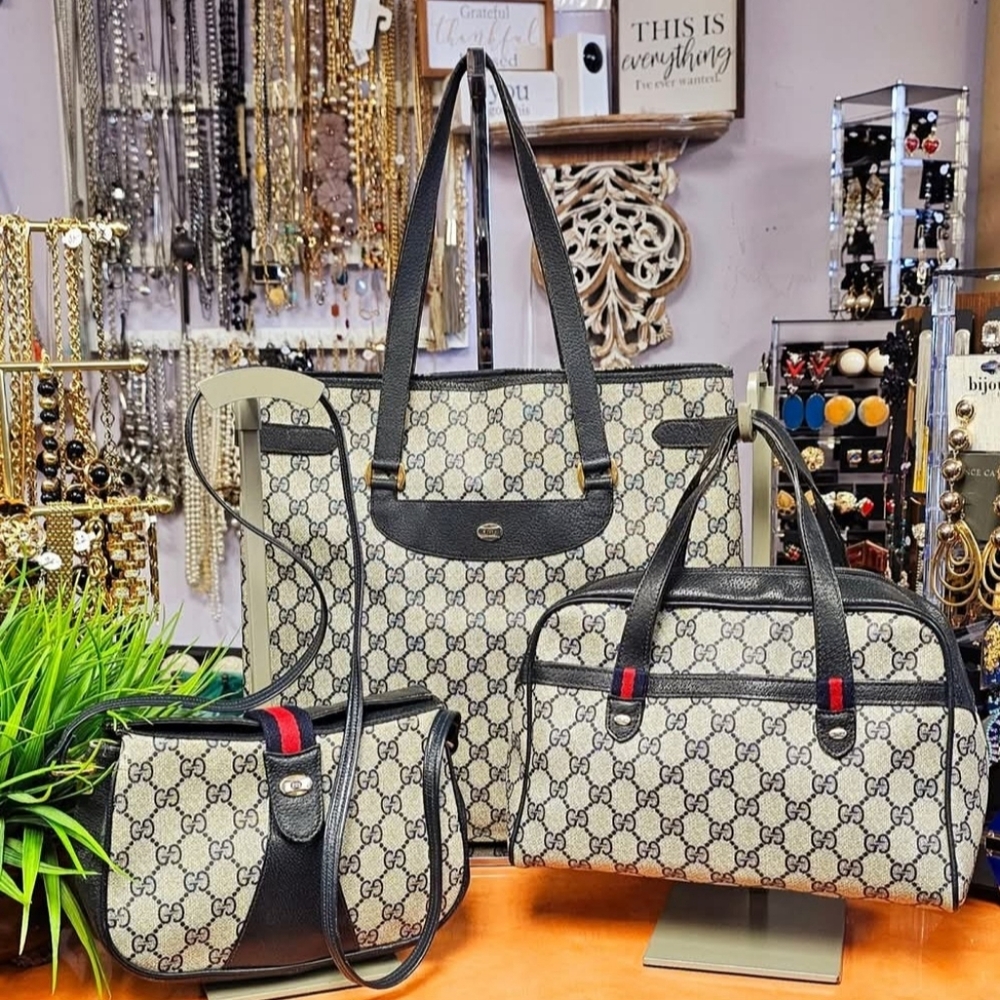 Gucci Beige and Black Tote Bag Trio $500ea